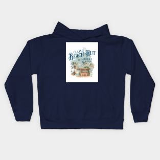 Classic Beach Hut - Surfer's Bar & Drinks Kids Hoodie